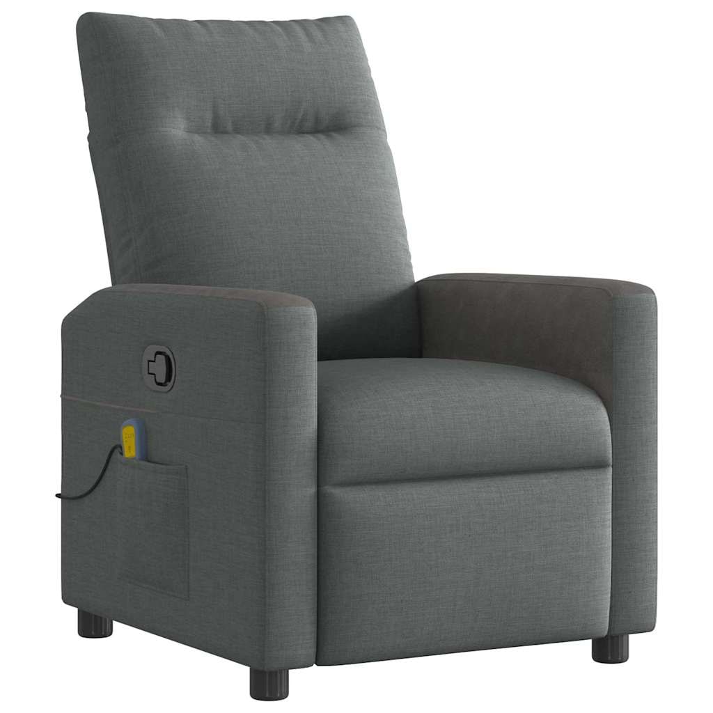 vidaXL Massage Relaxsessel Dunkelgrau 69 x 86 x 100 cm Stoff