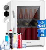 thumbnail of Beersafe M Quartz Kühlschrank 33 Liter 2 Böden Panoramaglastür Weiß