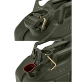 thumbnail of BW® Kraftstoffkanister Metall Benzinkanister 10 Liter mit Ausgießer - Bronzegrün - RAL 6031-F9 - TÜV-geprüft und UN-Zulassung - Made in Europe