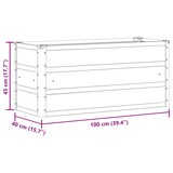 thumbnail of Helloshop26 - Vaso de plantas moderno e versátil para jardim ou pátio 100 x 40 x 45 cm aço marfim 02_0059137