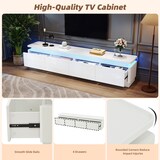 thumbnail of TV Schrank Lowboard 180x34x40 in Weiss Hochglanz mit LED Beleuchtung und 4 Schubladen gebogenes Design fuer 75 Zoll Fernseher