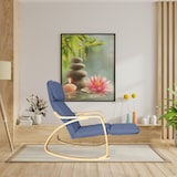thumbnail of Relax Fauteuil Schommelstoel met Voetsteun Mod. ZEN BLAUW van Yelloo