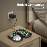 thumbnail of Chargeur Sans Fil 3 En 1 Pliable Pour iPhone AirPods Et Apple Watch Blanc Rose 2 YONIS