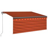 thumbnail of vidaXL Markise Automatisch Einziehbar mit Volant 3,5x2,5m Orange Braun