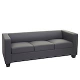 thumbnail of Divano sofa 3 posti lounge moderno elegante serie Lille M65 75x191x70cm ecopelle grigio scuro