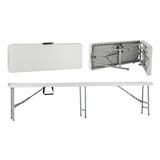 thumbnail of Conjunto Plegable Mesa con 2 Bancos de 180cm Catering Blanco 7house