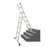 thumbnail of Alu 3 in 1 Kombileiter Mehrzweckleiter Schiebeleiter Anlegeleiter 11 stufig