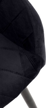 thumbnail of Décoshop26 - Esszimmerstuhl x1 Retro-Design dekorative Rautensteppung schwarzer Samtsitz 10_0007230
