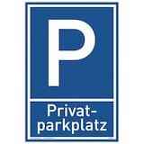 thumbnail of Schild Privat Parkplatz blau | stabiles Alu Schild mit UV-Schutz 20 x 30 cm