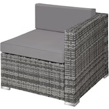 thumbnail of tectake Rattan Lounge Milano - Polyrattan Sitzgruppe mit Sitzpolster - Rattan Gartenmöbel Grau