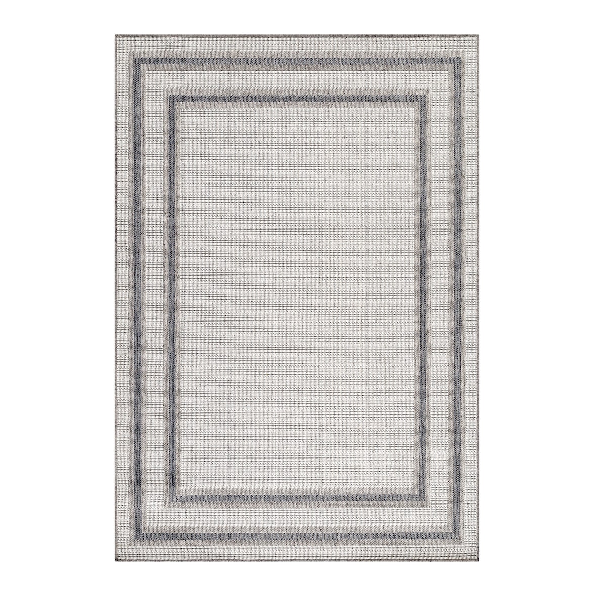 Balkonteppich Elegant Wetterfest Waschbar Strapazierfähig Terrasse Garten Schadstoffgeprüft Creme 120x170 cm – ORLA von Kadima Design