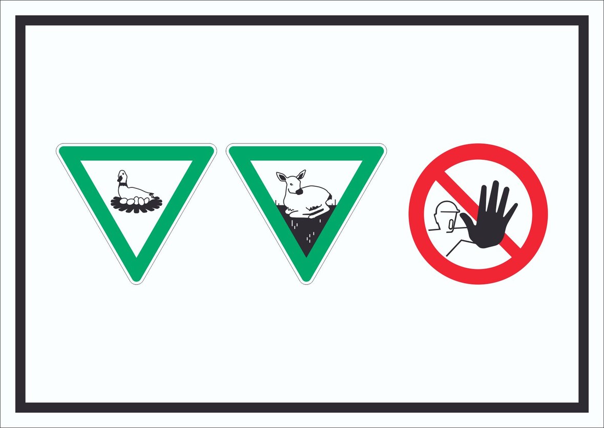 Brut- und Setzzeit Betreten verboten Symbol Schild A3 (297x420mm)