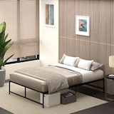 thumbnail of HOMCOM Estrutura de Cama Dupla de Metal com Pés de 35cm 141,5x195x35cm Preto