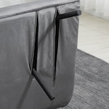 thumbnail of HOMCOM sofá cama de 2 plazas sofá cama plegable con respaldo ajustable de 5 niveles y 2 almohadas acolchadas para oficina dormitorio 102x73x81 cm gris