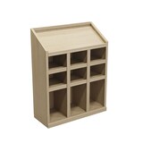 thumbnail of LES ARTISANS DU BOIS Présentoir à vin Pupitre en bois teinté verni chanvre L98 xP40 xH125 cm