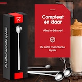 thumbnail of HGMD Cucharas para Latte macchiato - 8 piezas - 17cm - Cucharas para café - Cucharas largas para bebidas - Cuchara de bar - acero inoxidable