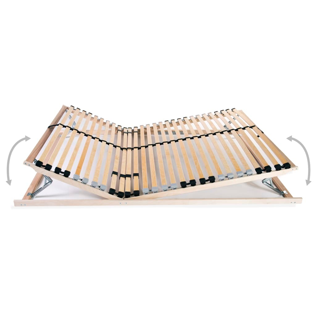 Sommier à lattes sans matelas avec 28 lattes 7 zones 140x200 cm Modèle Servélis