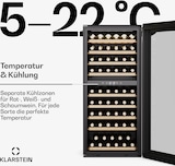 thumbnail of Klarstein Weinkühlschrank Vinsider Duo | 79 Flaschen | 2 Kühlzonen | UV-Schutz | 9 Regale | Touch Edelstahl