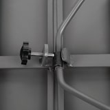 thumbnail of Bolero Bistrotisch quadratisch und klappbar aus grauem Stahl 700x700x710