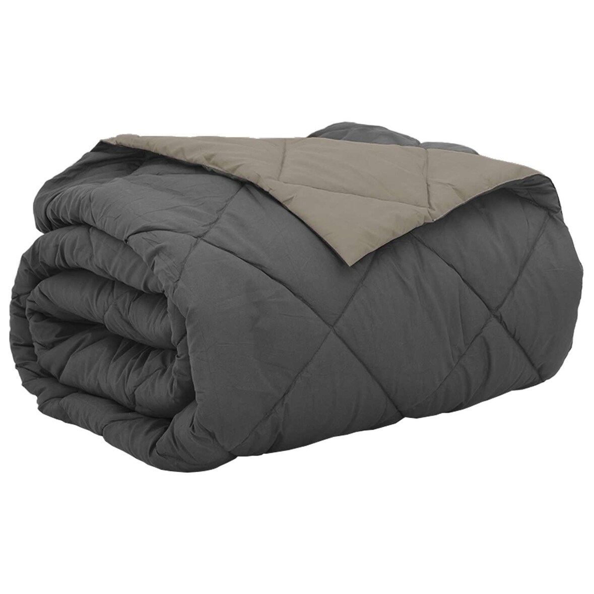 vidaXL Sommerdecke Hellgrau und Anthrazit 220 x 240 cm Mikrofaser