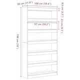 thumbnail of vidaXL Bücherregal Schwarze Eiche Material 100 x 30 x 198 cm Regale