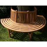 thumbnail of 180° Baumbank Male mit Rückenlehne aus Teak braun