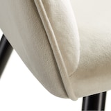thumbnail of tectake Chaise Rembourrée aspect velours Dossier ergonomique crème/noir - 403662