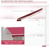 thumbnail of Toldo Manual Plegable de Aluminio con Manivela Terraza Balcón 395x245 cm Rojo