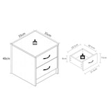 thumbnail of VCM Nachttisch Boxal Schwarz H. 40 x B. 35 x T. 35 cm