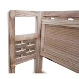 thumbnail of Estantería HWC-K86, estantería de pie para vivir, plegable 4 estantes, madera 110cm ~ marrón, mimbre marrón