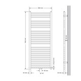 thumbnail of ECD Germany Badheizkörper Sahara 600x1500 mm, Anthrazit, gerade, Mittelanschluss, Design-Heizkörper Handtuchwärmer Handtuchtrockner für Badezimmer