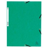 thumbnail of Exacompta  Cod. 55303E - Cartella 3 lembi con elastici in cartoncino lustré 355 g/mq - 24x32cm verde - Confezione da  50 pz.