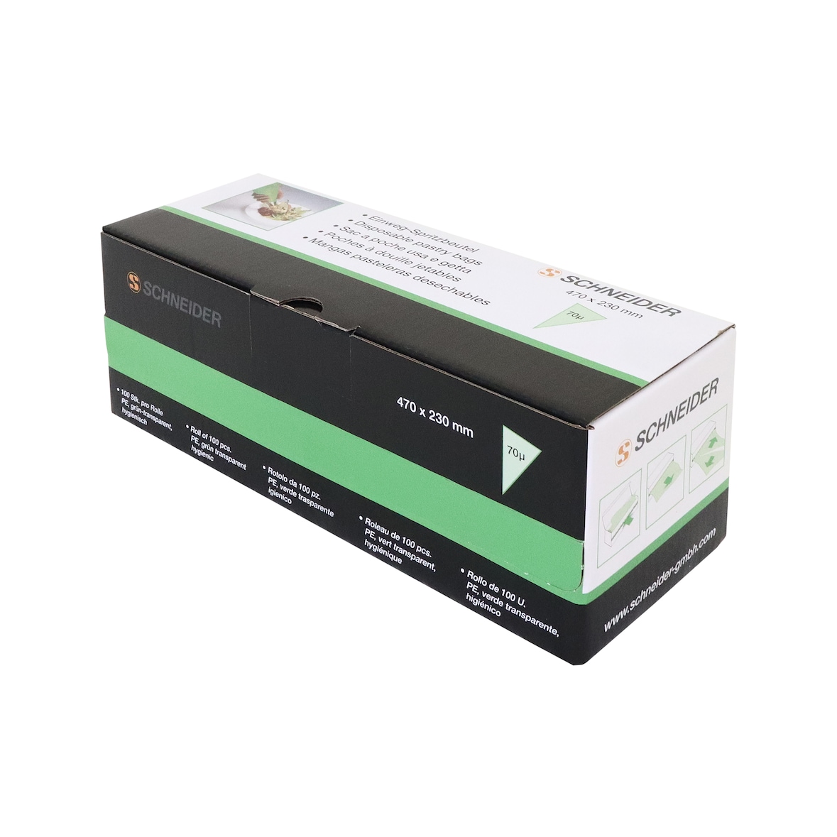 Schneider - Einweg-Spritzbeutel, PE, 470 x 230 mm, 70 µ