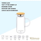 thumbnail of Wilmax Borosilikat Glas Krug mit Bambusdeckel, 1500ml