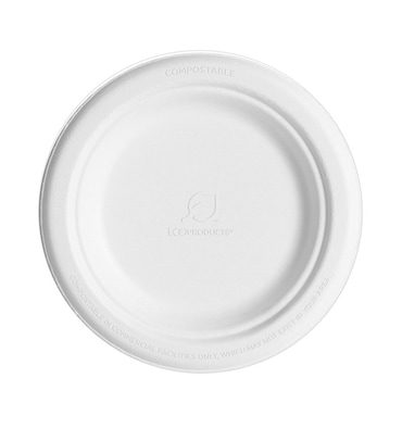 MONOUSO - Prato Bio da Cana de Açúcar Branco Ø15,5cm (1.000 Uds)