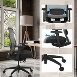 thumbnail of Bureaustoel / draaistoel COLORE rugleuning mesh / zitting stof zwart hjh OFFICE