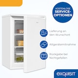 thumbnail of Exquisit Gefrierschrank GS80-031E weiss | Nutzinhalt: 86 L | 4-Sterne-Gefrieren | Türanschlag wechselbar | Standgerät