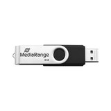thumbnail of MEDIARANGE MR931-2 - 16 GB - USB Type-A / Micro-USB - 2.0 - 15 MB/s - Drehring - Silber - Schwarz