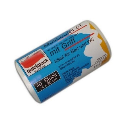 Müllbeutel 5l, mit Griff, 1x40 Stück