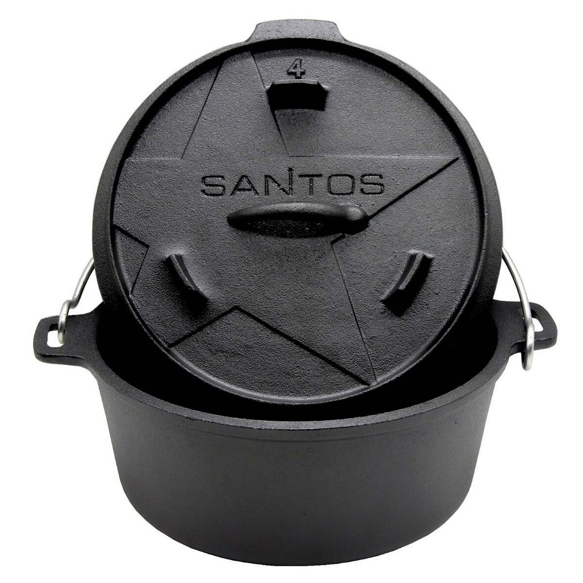 SANTOS BBQ Dutch Oven 4,5qt ohne Füße
