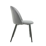 thumbnail of METRO PROFESSIONAL Chaise de restaurant rembourrée EVA II set de 2, acier/polyester, gris/noir