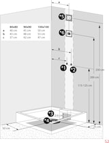 thumbnail of Duschkabine Komplettdusche Fertigdusche Dusche D38-10L1-EC 90x90 cm mit 2K Scheiben Versiegelung