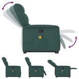 thumbnail of vidaXL Massagesessel mit Aufstehhilfe Dunkelgrün Stoff