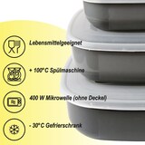 thumbnail of Vorratsdosen 3er Set "Eckig" Grau