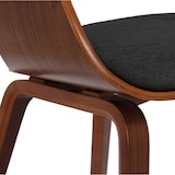 thumbnail of Set van 2 Kingston eetkamerstoelen Stof walnoot/donkergrijs