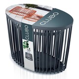 thumbnail of Prosperplast - Conjunto de 2 cestos decorativos de jardim/mesas laterais CLUBO, dimensões: 568x348x450 mm, antracite