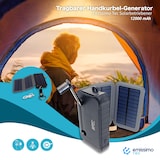 thumbnail of Tragbarer solarbetriebener Handkurbel-Generator Dynamo-Power Bank mit LED-Taschenlampe 80 Watt  1 Stück