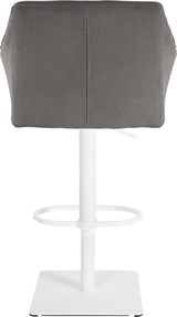 thumbnail of Barhocker SIHAR - Cord Taupe 64x45x88 cm Weiß | Barstuhl Mit Lehne Tresenhocker Tresenstuhl Kneipenhocker Kneipenstuhl