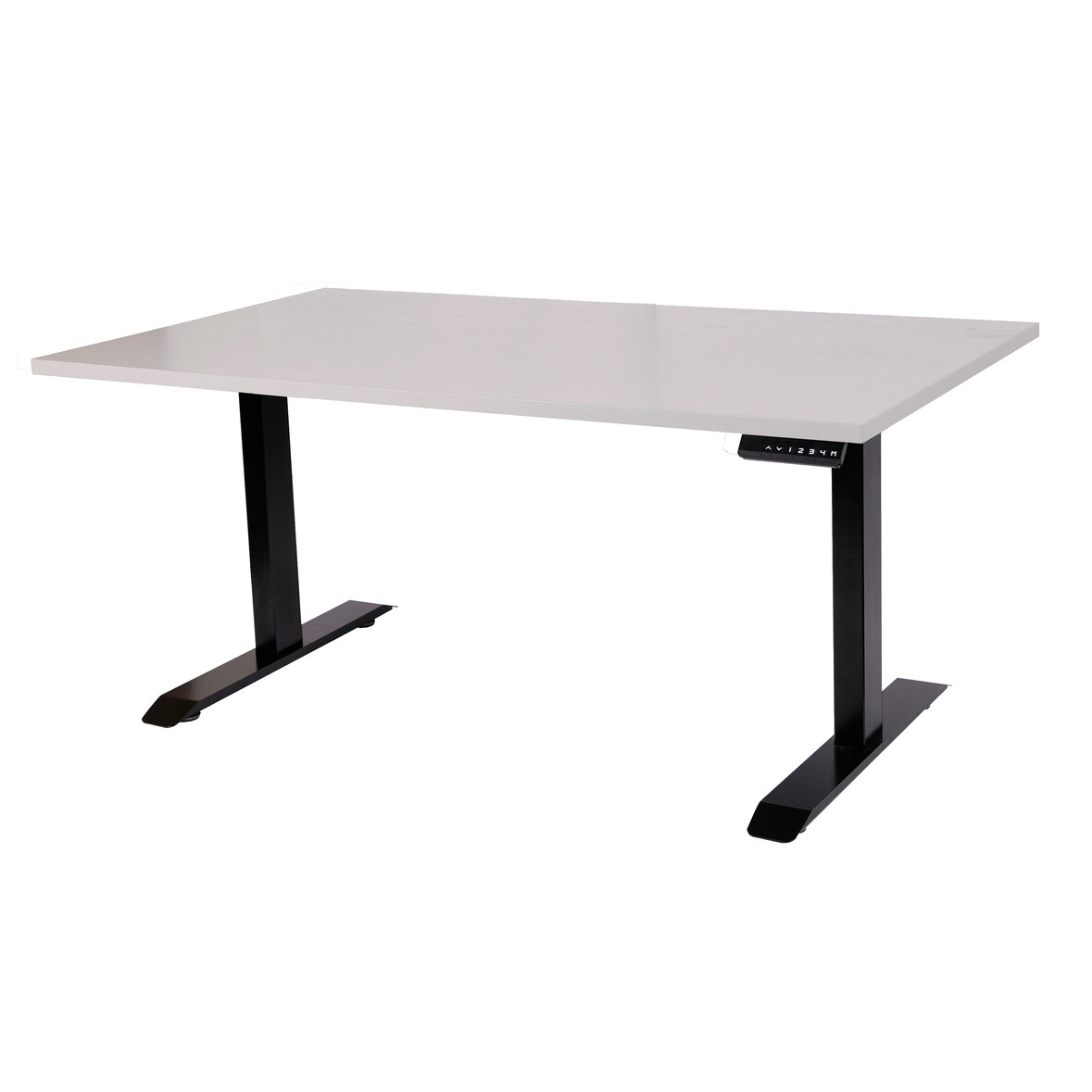 Schreibtisch stufenlos elektrisch höhenverstellbar BxTxH: 120x80x(64,5-129,5)cm anthrazit, mit Memory-Funktion inkl. Tischplatte Stärke 2,5 cm