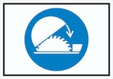 thumbnail of Schutzhaube der Tischkreissäge benutzen Symbol Schild A1 (594x841mm)